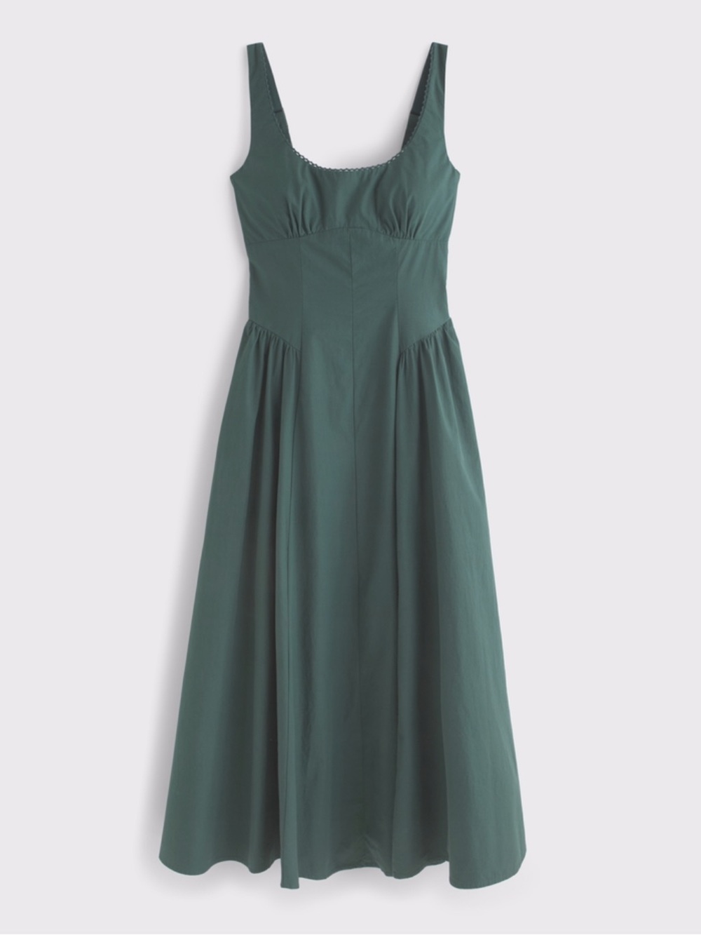 100% Cotton A&F Dylan Bra-Free Midi Dress